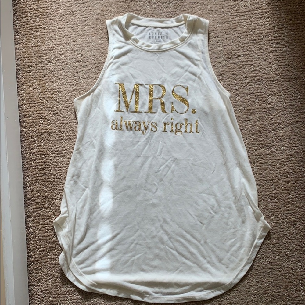 NWT💞 “MRS. always right” tank